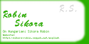 robin sikora business card